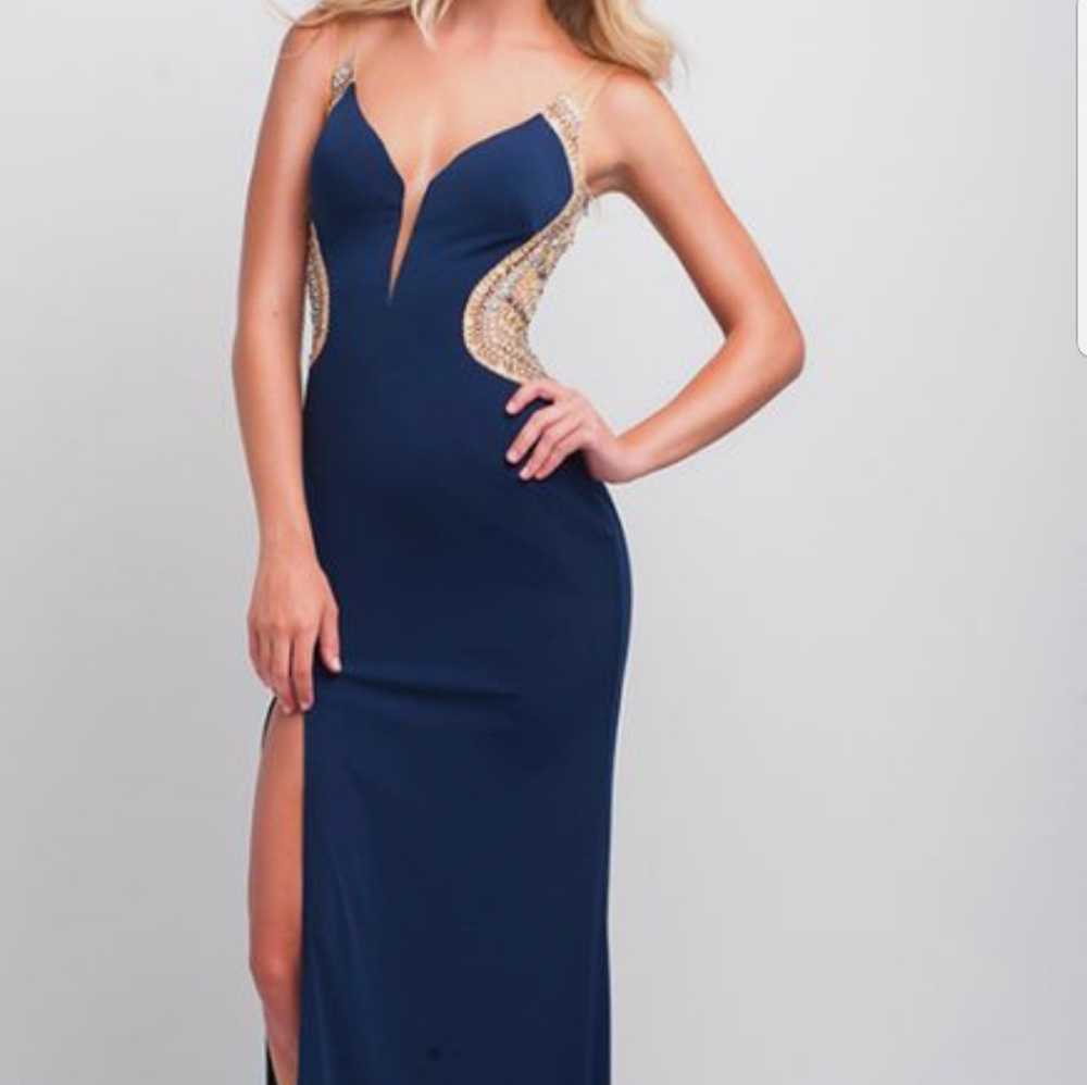 Terani Couture navy blue dress size 10